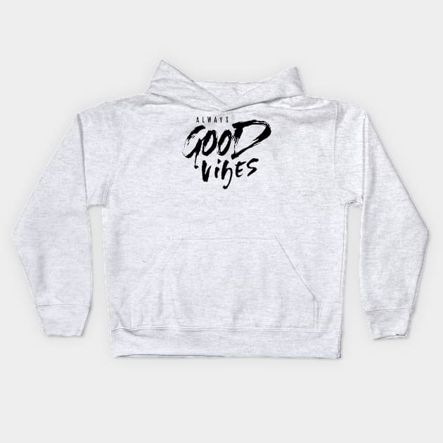 good vibes positive Kids Hoodie by Supertrooper